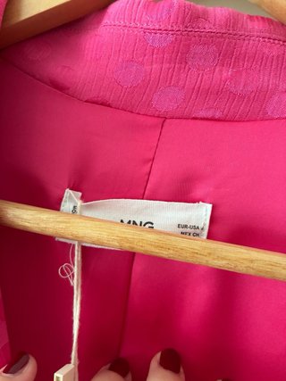 Chaqueta americana rosa lunares dorados