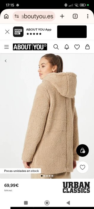 Abrigo de entretiempo Urban Classics beige Talla L