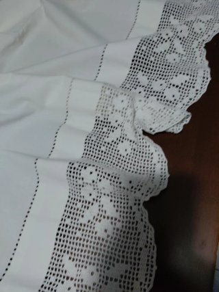Lenzuolo matrimoniale fatto a mano 290x240 cm