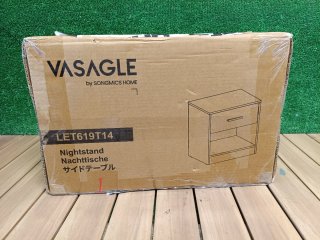 VASAGLE Mesita de Noche con Cajón, Asa