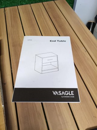VASAGLE Mesita de Noche con Cajón, Asa