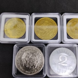 🇪🇦 7 MONEDAS ANTIGUAS ESPAÑOLAS REPRODUCCIONES
