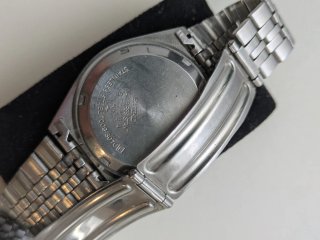 Reloj Seiko Automático Negro y Plateado