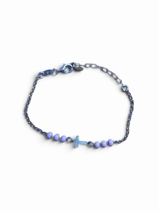 Pulsera Plata Cruz