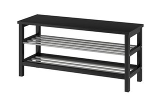 Zapatero Ikea Negro y Plata