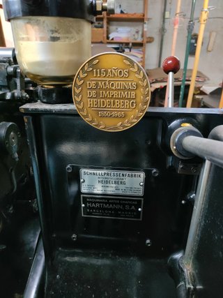 Imprenta antigua Heidelberg en perfecto estado