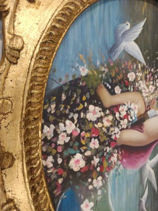 Dipinto allegoria primavera puttino