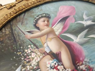 Dipinto allegoria primavera puttino