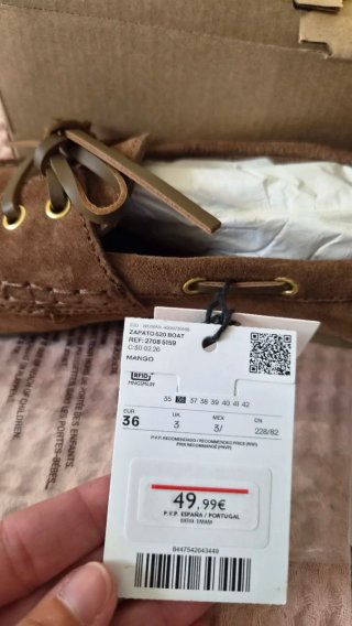 Zapatos Mango Piel Marrones Talla 36
