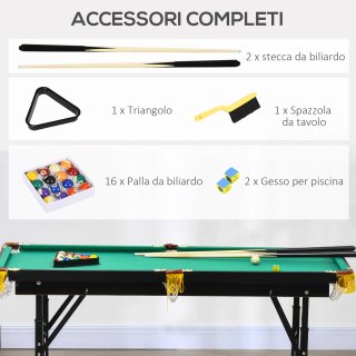 Tavolo da Biliardo ad Altezza Regolabile con Acces