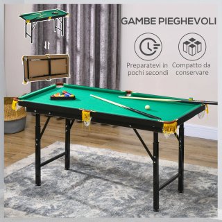 Tavolo da Biliardo ad Altezza Regolabile con Acces