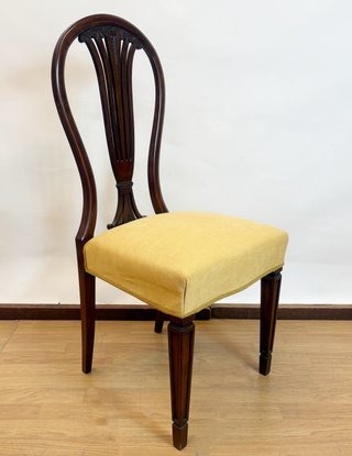 Lote 4 Sillas Madera Tapizadas Amarillo