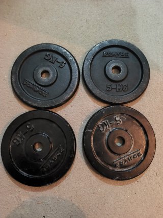 Discos de pesas Domyos 5kg, 2kg, 1kg