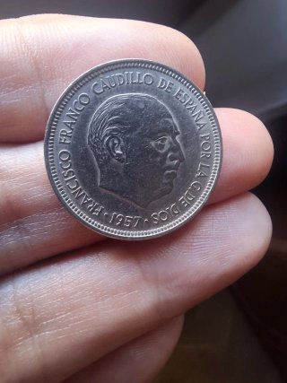 5 ptas 1957 * 58