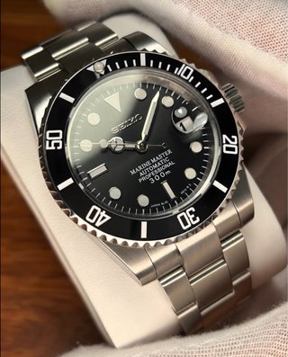 Reloj Seiko Submariner Negro NH35 Automático