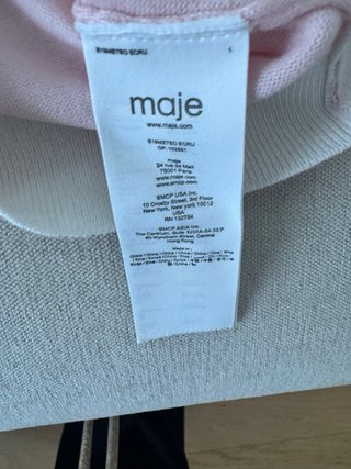 Suéter Maje Rosa con Pedrería