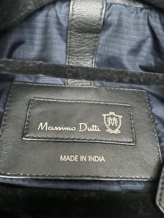 Chaqueta Piel Massimo Dutti Negra