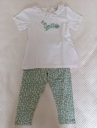 Conjunto niña 2 años camiseta y leggings