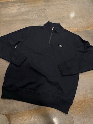 Sweatshirt Lacoste azul com fecho