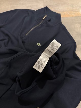 Sweatshirt Lacoste azul com fecho