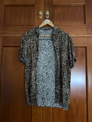 Camisa de Manga Corta Estampado Animal