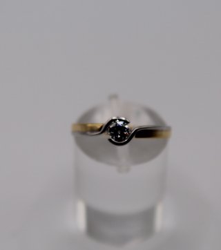 Anillo de Oro Combinado 18K
