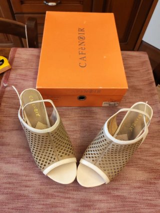 Sandali Cafènoir beige/bianco Tg. 38