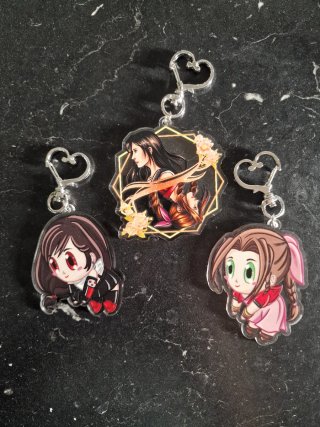 Portachiavi Final Fantasy 7 Aerti Aerith Tifa