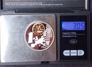 Grecia Medaglia Commemorativa Euro Grecia 2002.