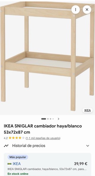 Cambiador Bebé Ikea