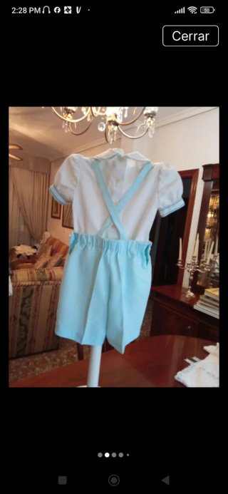 Pantalón Corto con Tirantes para Niño