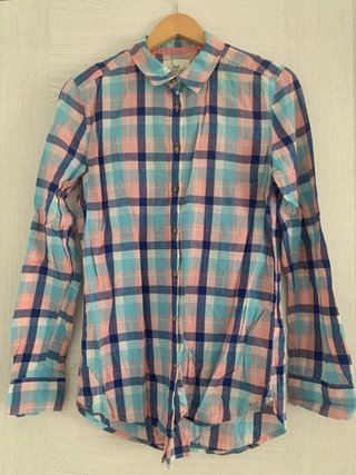 Camisa cuadros azul y rosa