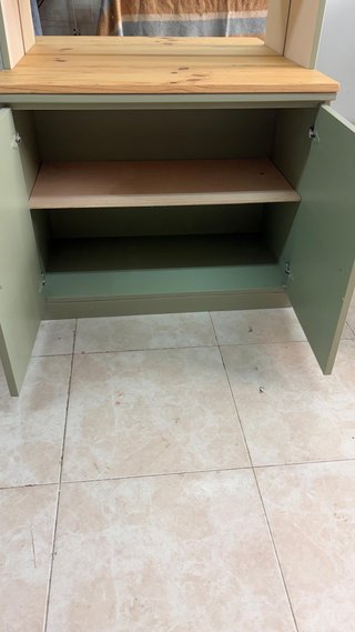 Credenza vintage con vetrine in legno e vetro