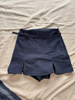 Falda pantalón azul zara xs