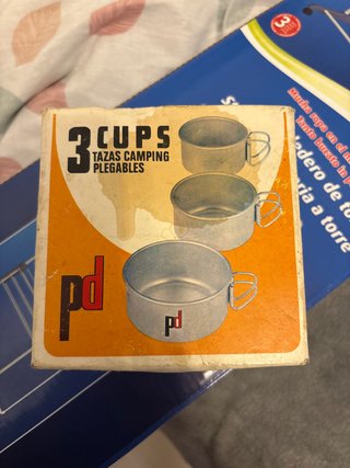 3 Tazas Camping Plegables PD