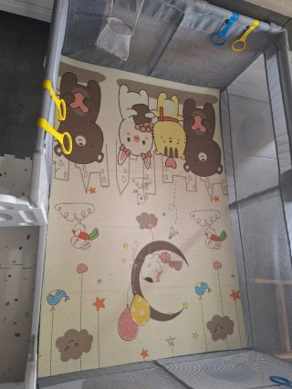 Parque Infantil para Bebé 120x180 cm oso gris