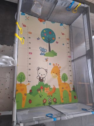 Parque Infantil para Bebé 120x180 cm oso gris