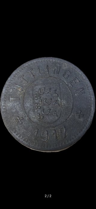 Moneta Notgeld 5 Pfennig 1917 Tuttlingen in ferro
