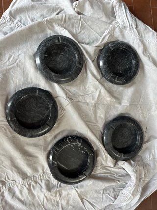 Posacenere in marmo grigio - Set da 5