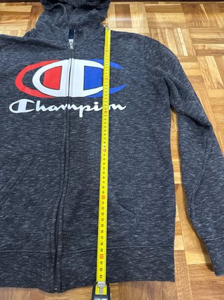 Sudadera CHAMPION gris S con capucha y cremallera