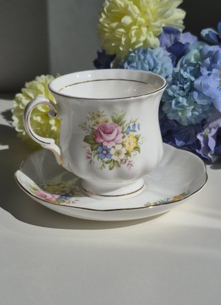 Taza y platillo porcelana inglesa Voor Moeder