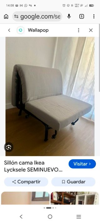 2 Sillones cama individual Ikea Lycksele.