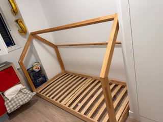 Cama infantil casita madera
