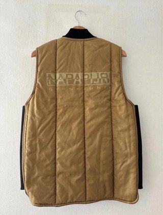 Gilet imbottito Napapijri beige/nero