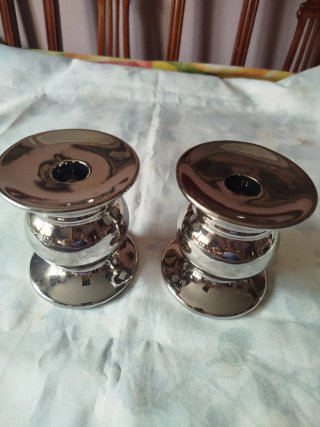 Set de 2 Candelabros Plateados Zara Home