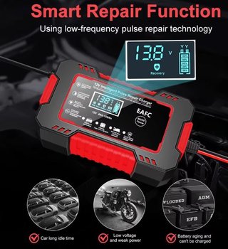 NUEVO Cargador Batería Inteligente 12V 6A
