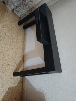 Mueble recibidor negro