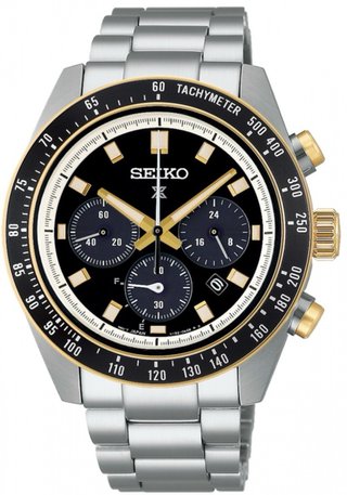 Reloj Seiko Prospex Cronógrafo Negro y Dorado