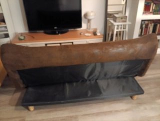 Sofá cama marrón