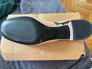 Zapatos Mango rosa nude tacón slingback 41
